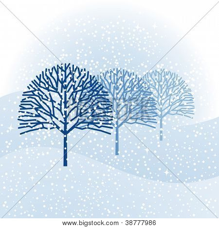 Neve e gli alberi del paese delle meraviglie invernale