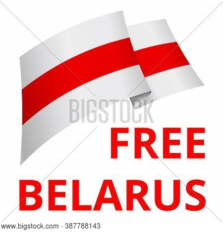 Historical Flag Of Belarus And A Symbol Of Protest Against The Dictatorship