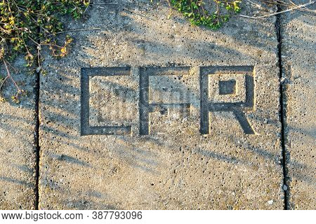 Timisoara, Romania - September 06, 2020: Initials Of The Romanian Railway Company 