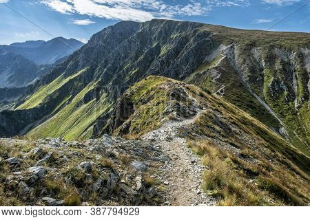 Salatin Peak, Western Tatras Mountains, Slovak Republic. Hiking Theme. Seasonal Natural Scene.