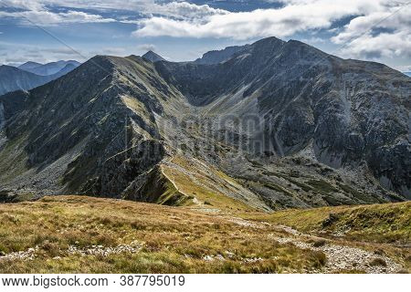 Spalena And Pachola Hills, Western Tatras, Slovak Republic. Hiking Theme. Seasonal Natural Scene.
