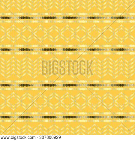 Ornamental Boho Stripes Seamless Vector Pattern. Neutral Woven Design For Home Decor And Fashion Tex