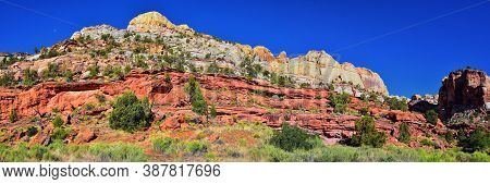 Lower Calf Creek Falls Views From The Hiking Trail Grand Staircase-escalante National Monument Betwe