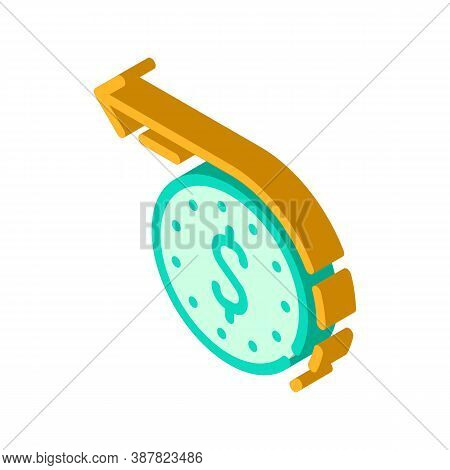 Money Purchaise Isometric Icon Vector Color Illustration