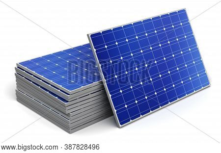 Solar Panel(solar Cell) With The Cloud On Sky, Solar Energy Panel Photovoltaic Cell, Hot Climate Cau