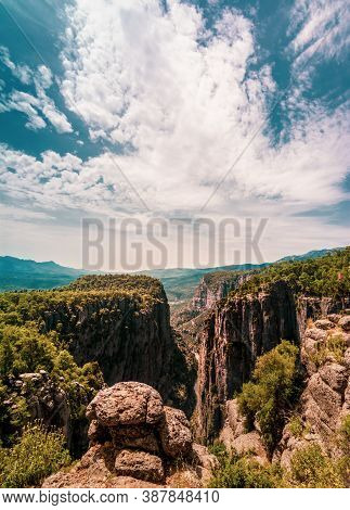 Tazi Canyon In Antalya On Sunny Day