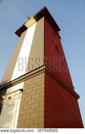 Ukraine, Khablovsky Lighthouse, Which Stands In The Field For Relaying The Signal Of Conducting Ship