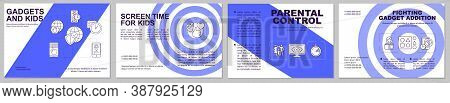 Parental Control Brochure Template. Limit Screen Time Software. Flyer, Booklet, Leaflet Print, Cover