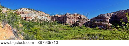 Lower Calf Creek Falls Views From The Hiking Trail Grand Staircase-escalante National Monument Betwe