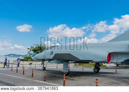 Seosan, South Korea; September 13, 2020: For Editorial Use Only. F-4 Phantom Fighter Jet On Display 