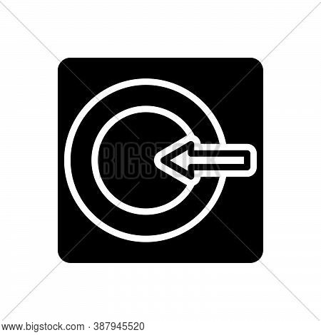 Black Solid Icon For Internal Centralized Inner Inlying Inward Interior Intramural Within