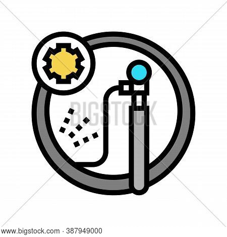 Wheel Chambre Color Icon Vector. Wheel Chambre Sign. Isolated Symbol Illustration