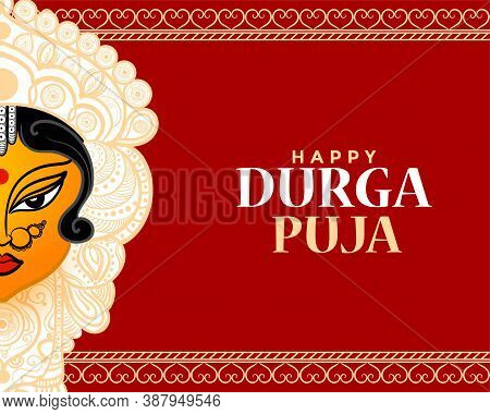 Navratri Durga Pooja Festival Card Background Design
