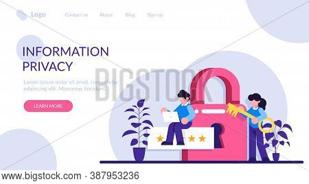 Infomation Pivacy. Cyber Or Web Security Specialist. Digital Data Protection And Safety. Modern Tech