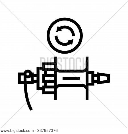 Bushing Maintenance And Adjustment Line Icon Vector. Bushing Maintenance And Adjustment Sign. Isolat