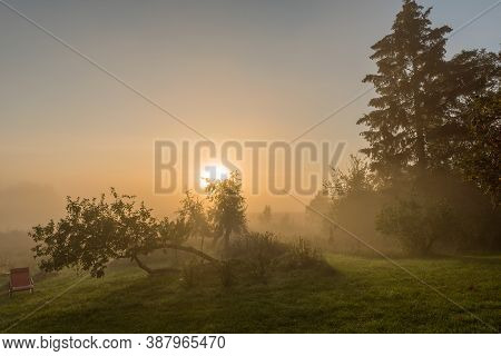 Sunrise On An Early Autumn Day In The Uckermark, Germany