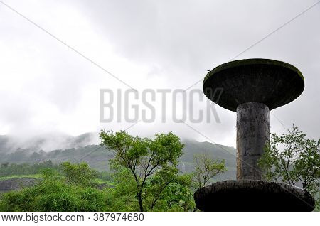 The Mountain Covered With Clouds In The Monsoon