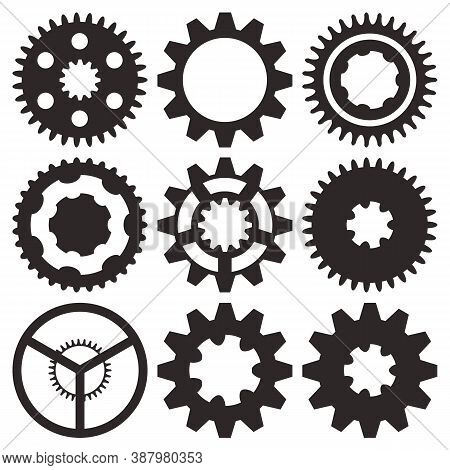 Vector Collection Of Gear Wheels