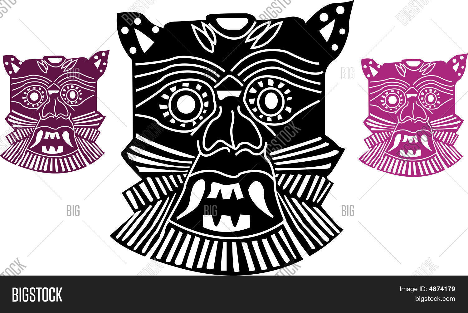 Aztec Masks Vector & Photo (Free Trial) | Bigstock