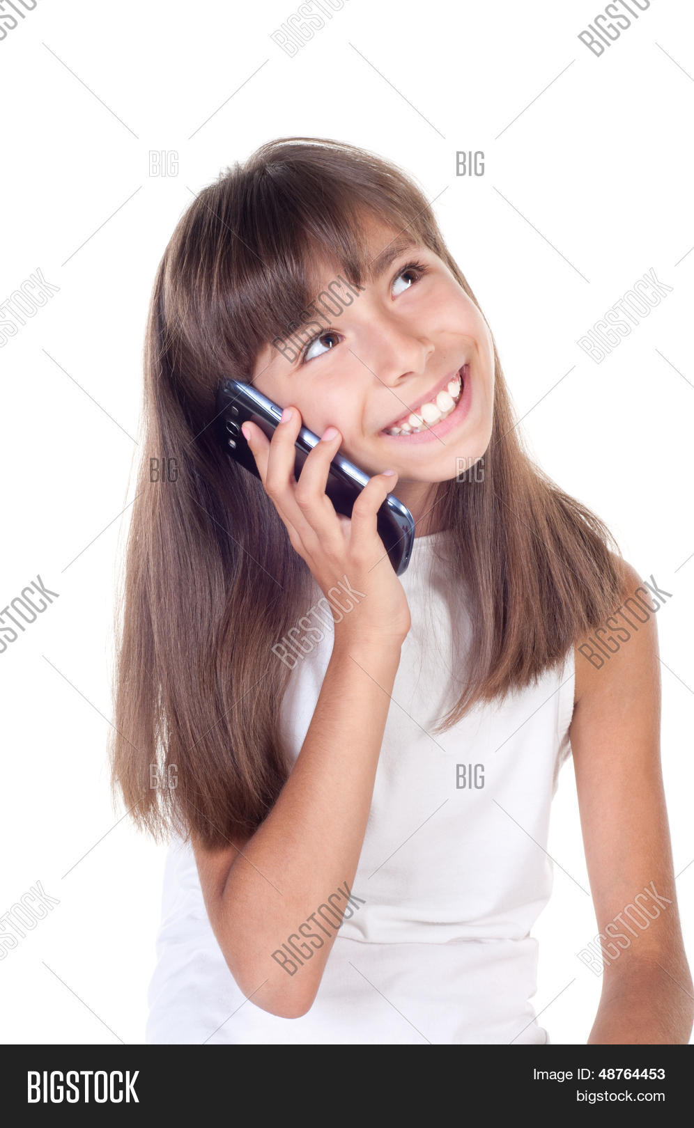 Little Girl Mobile Image & Photo (Free Trial) Bigstock