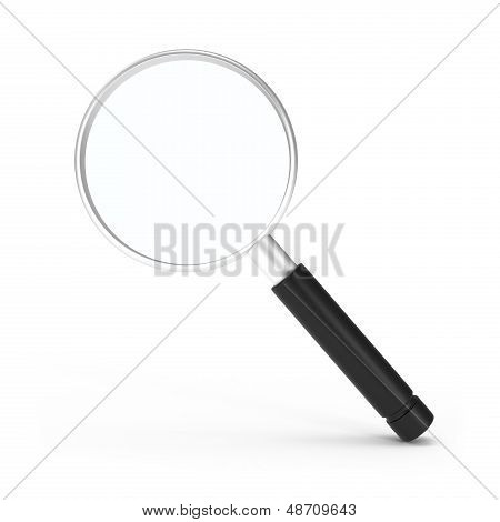 Suche Symbol Lupe Isolated On White