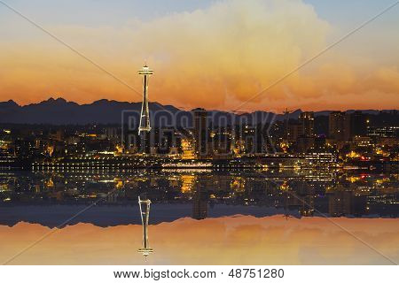 Sunrise, Seattle şehir manzarası