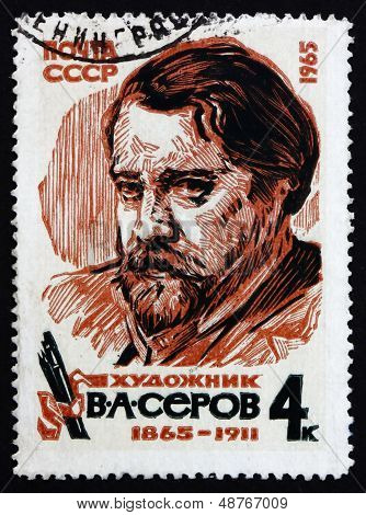 Postage Stamp Russia 1965 Valentin Alexandrovich Serov, Painter
