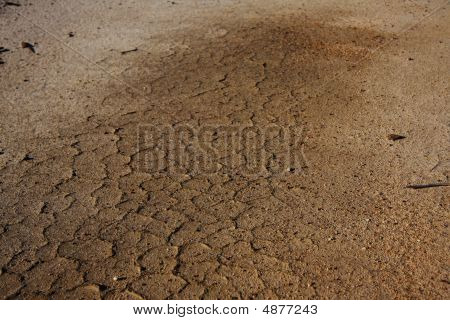 Dried And Cracking Earth