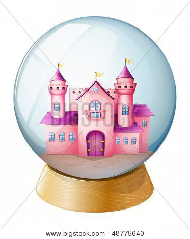 Ilustração de um castelo-de-rosa dentro da cúpula sobre um fundo branco 