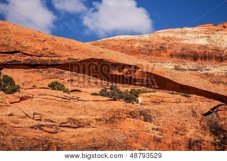 Krajina oblouk blízko se Moáb Rock Canyon Devils Garden Arches národní Park-Utah