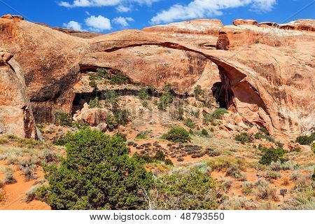 Krajina Arch Rock Canyon Devils Garden národním parku Arches Moáb Utah