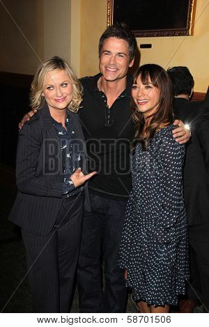 Amy Poehler, Rashida Jones, Rob Lowe at the 