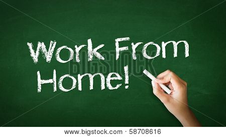 Work From Home Chalk Illustration