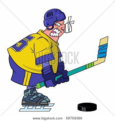 Angry Hockey Player