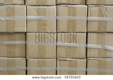 Brown Boxes Stacked