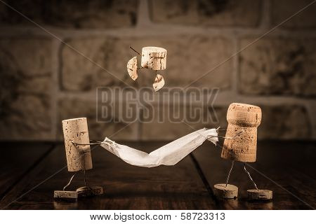 Wine Cork Figures, Concept Funny Family