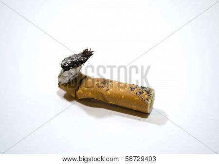 loseup of cigarette butt