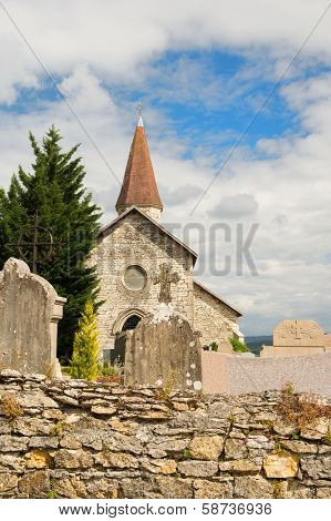 Little church in French landscape