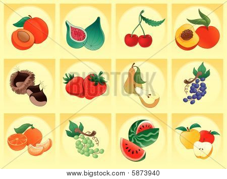 frutta con sfondo