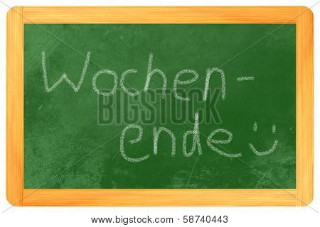 Wochenende On A Blackboard