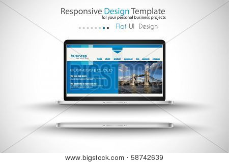 Modern devices mockups fpr your business projects. webtemplates included.