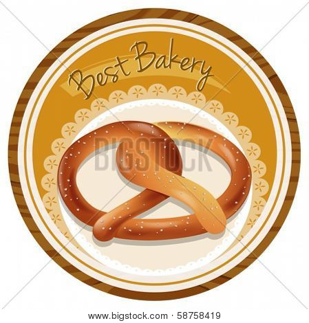 Illustration of a best bakery label on a white background