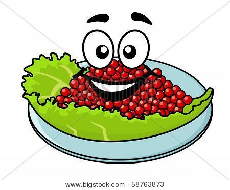 Cartoon red caviar