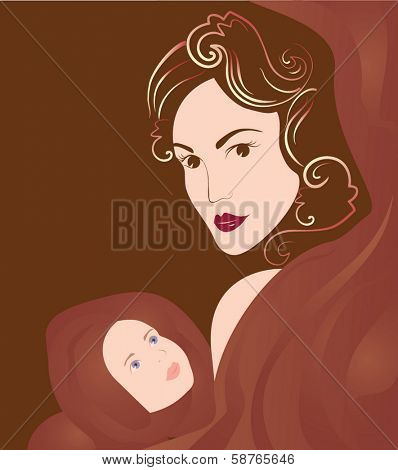 Virgin Mary holding baby Jesus