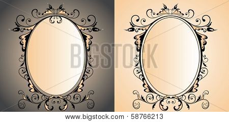Vintage frame with mirror