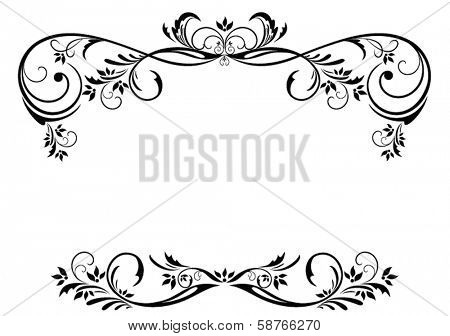 Vintage floral frame