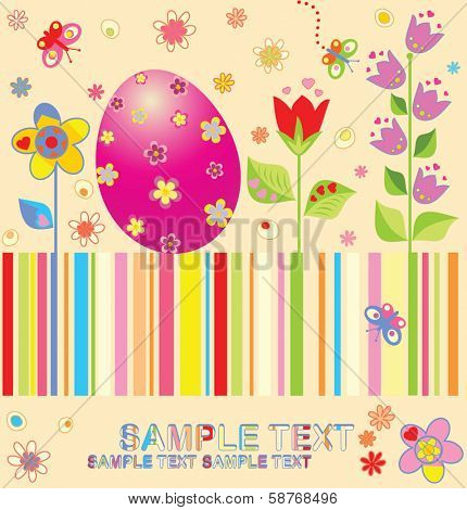 Colorful easter card