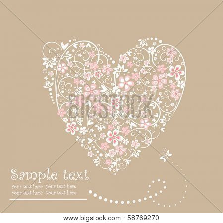 Flower heart shape