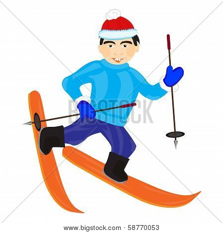 Man skier