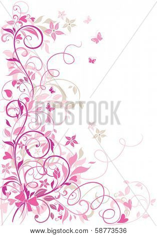 Valentine floral border